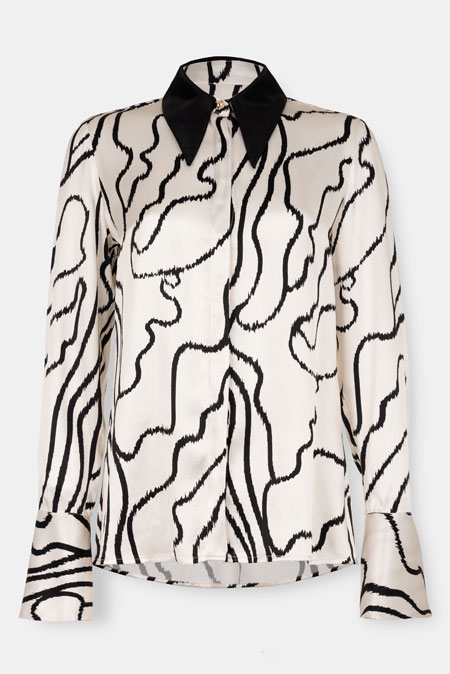 Košulja od viskoze sa naglašenom kragnom Tiffany Production